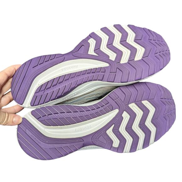 Saucony Cohesion 15 Running Shoes Sneakers Gray Purple Grape Pop Womens 7.5 Grey - Picture 6 of 6